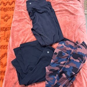 Lululemon Black and Camo Leggings BUNDLE